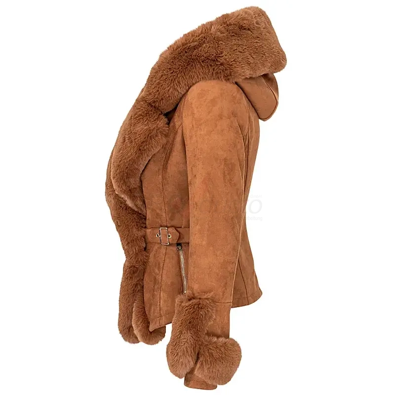 Damenjacke seitlich braun
