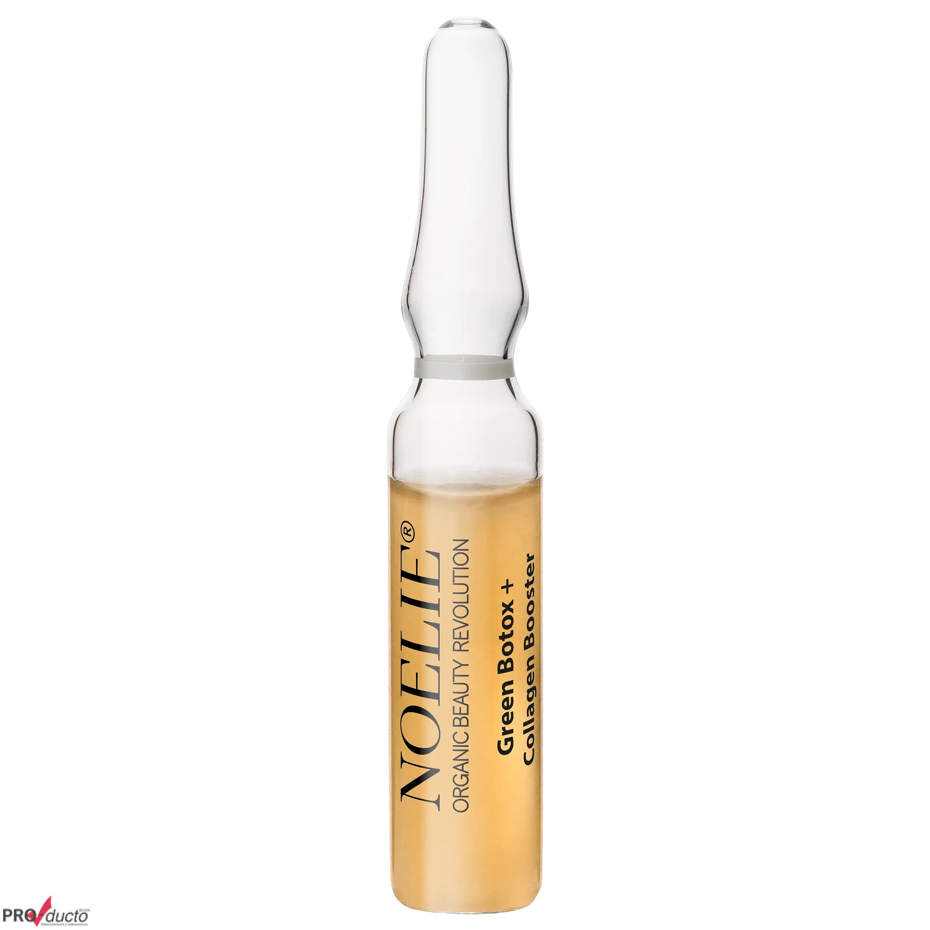 Eine NOELIE Green Botox + Collagen Booster Ampulle für professionelle Produktfotos von PRO-ducto GmbH.