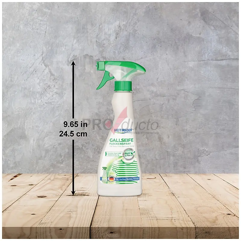 Produktfoto Haushaltreiniger mit Größenvergleich