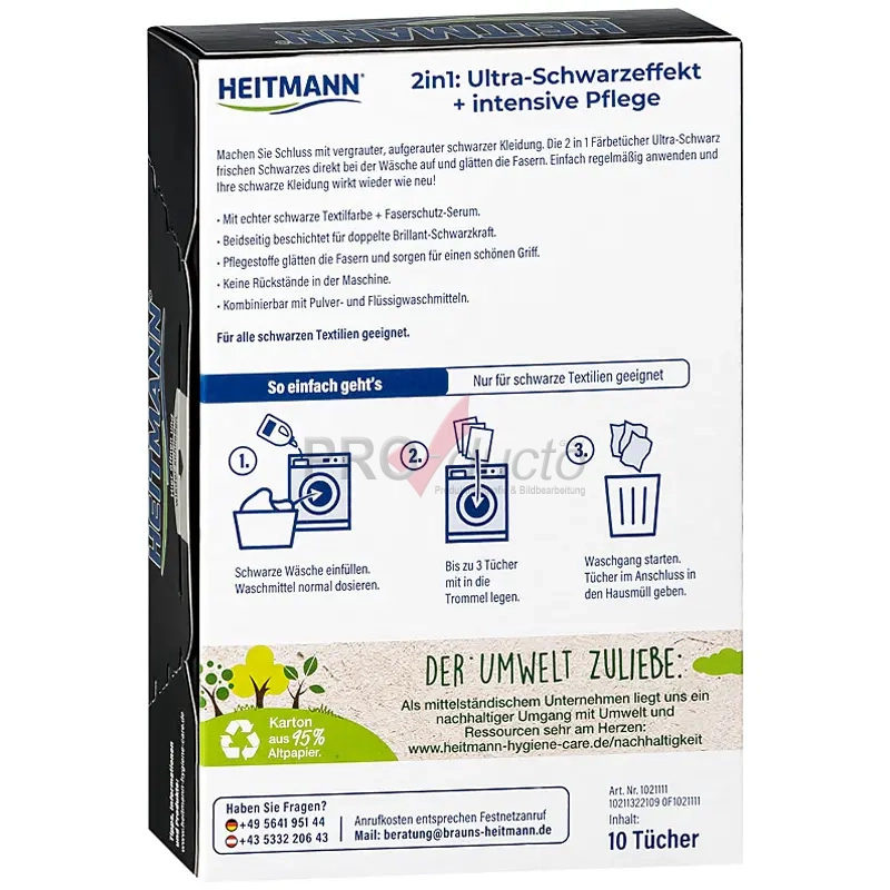 Produktfoto Färbtücher Verkaufsverpackung Rückseite