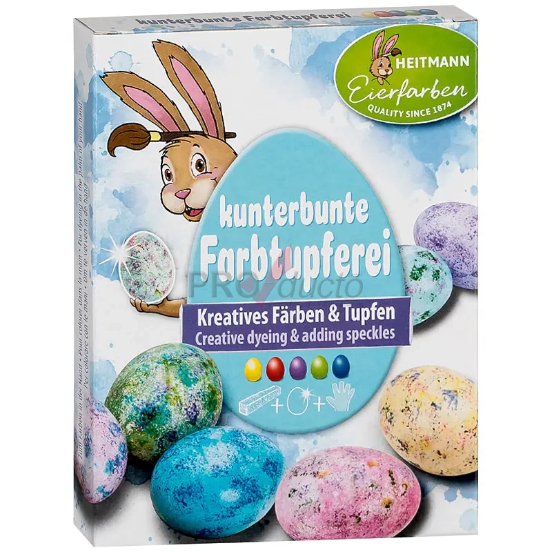 Produktfoto Ostereiermalfarben Verkaufsverpackung perspektivisch schräg