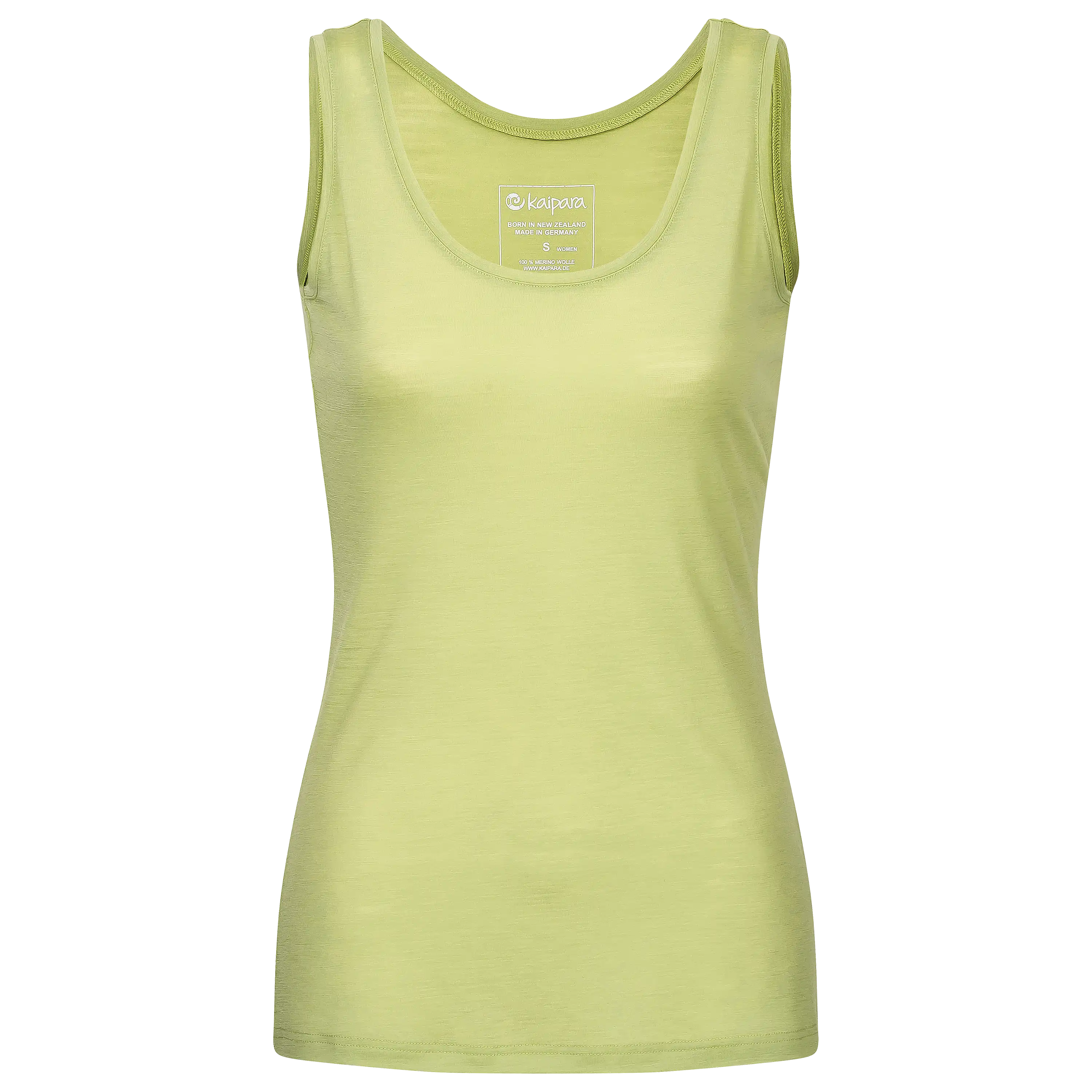 Hellgrünes Damen-Tanktop von Kaipara für professionelle Produktfotografie von Bekleidung durch PRO-ducto GmbH.