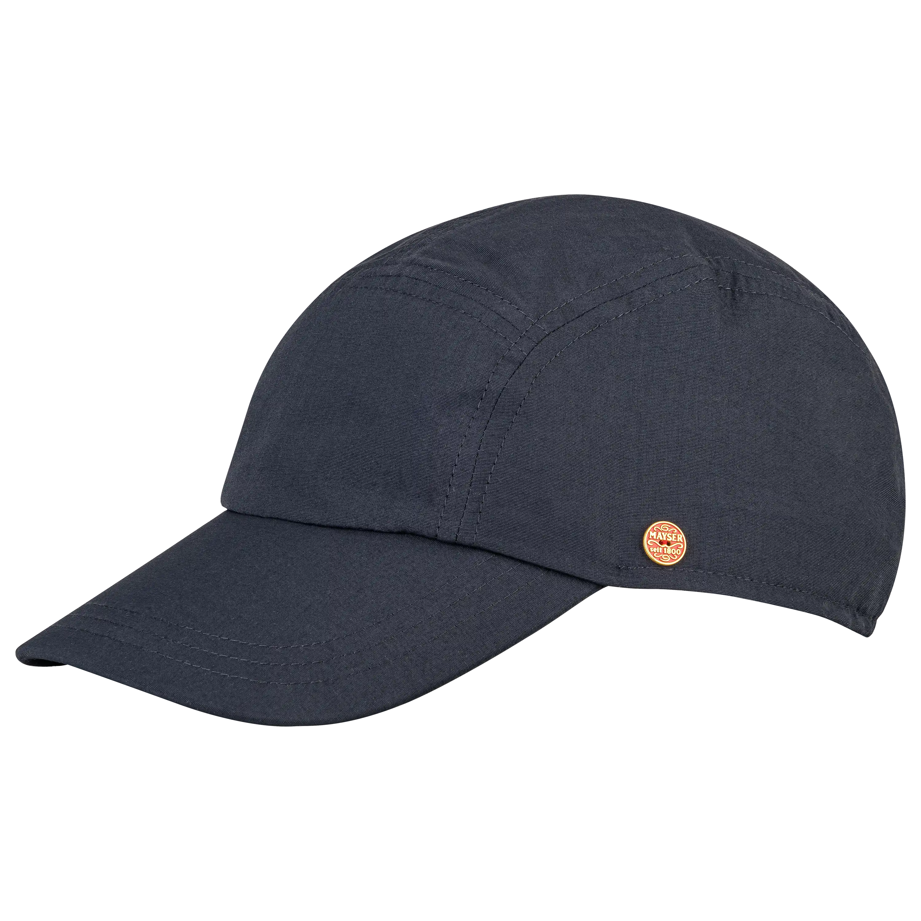 Dunkelblaue Mayser Cap als Beispiel für professionelle Produktfotografie von PRO-ducto GmbH. Hochwertige Textilfotografie für Ihren Onlineshop.