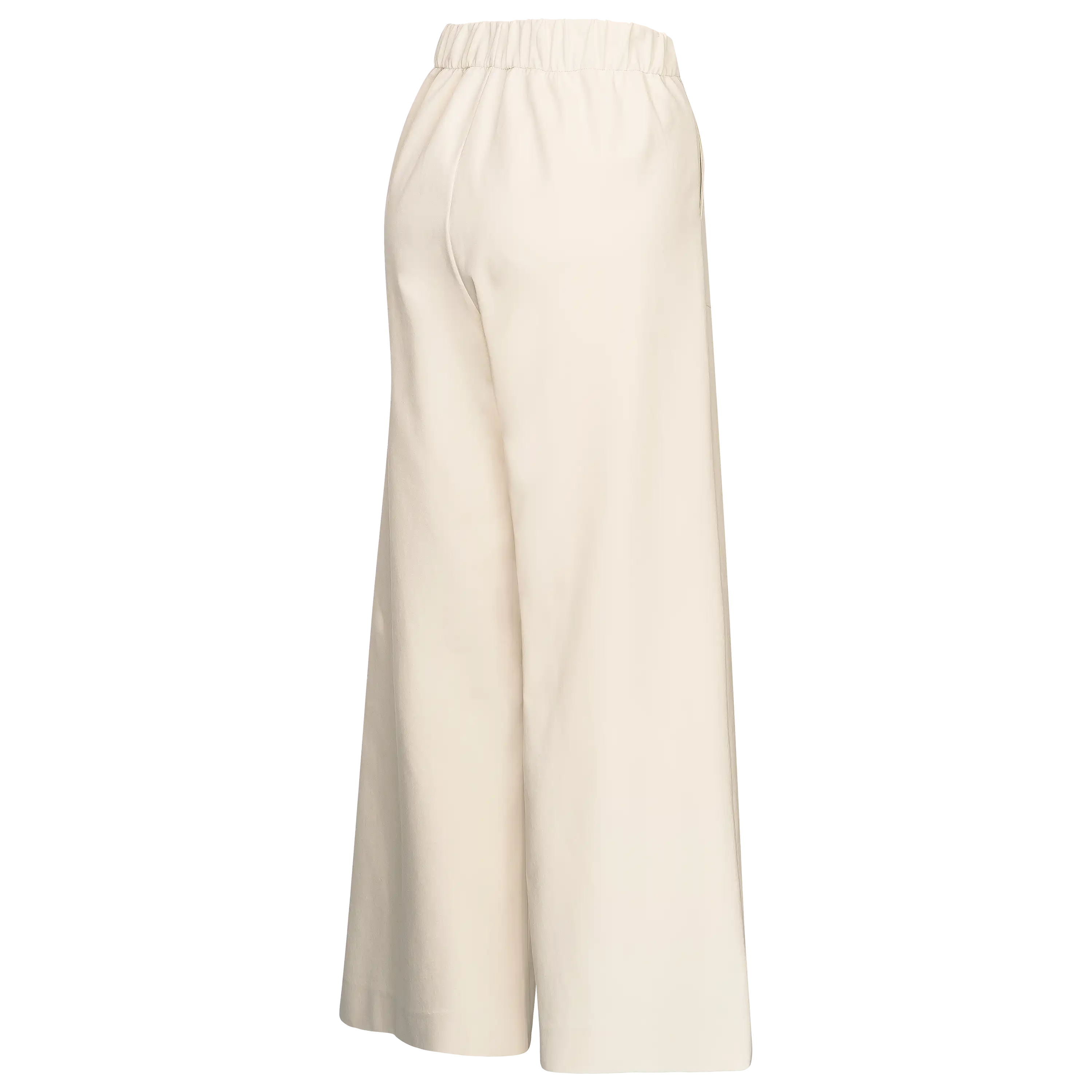 Professionelle Produktfotografie einer beigen Stoffhose als Freisteller. Hochwertige Textilfotografie für Bekleidung, ideal für Online-Shops. PRO-ducto GmbH