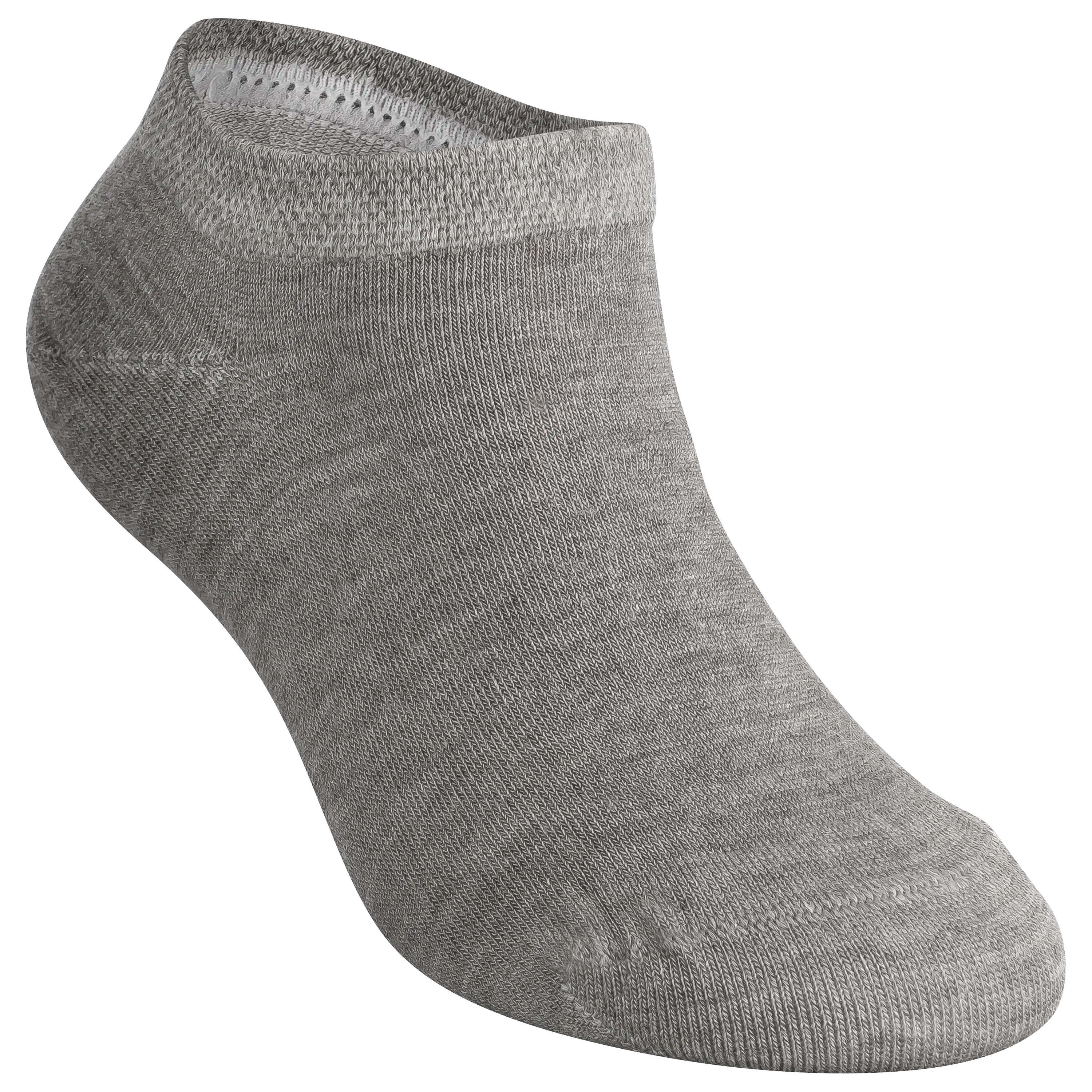 Graue Sneaker-Socke für die professionelle Produktfotografie von PRO-ducto GmbH, ideal für Textilfotografie und hochwertige Produktbilder erstellen lassen.