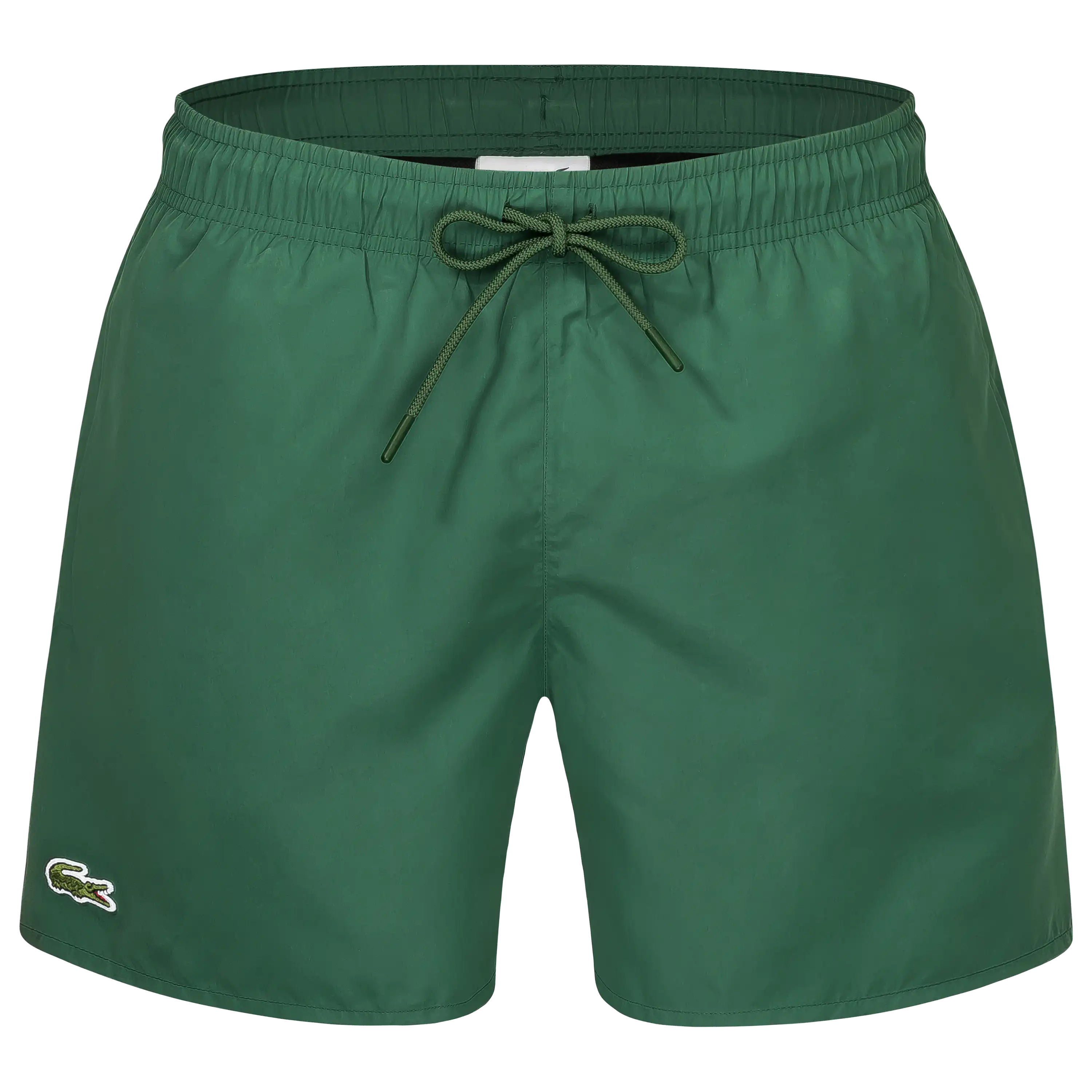 Professionelle Produktfotografie einer grünen Lacoste Badehose als Freisteller. Hochwertige Textilfotografie für ansprechende Produktbilder erstellen. PRO-ducto GmbH
