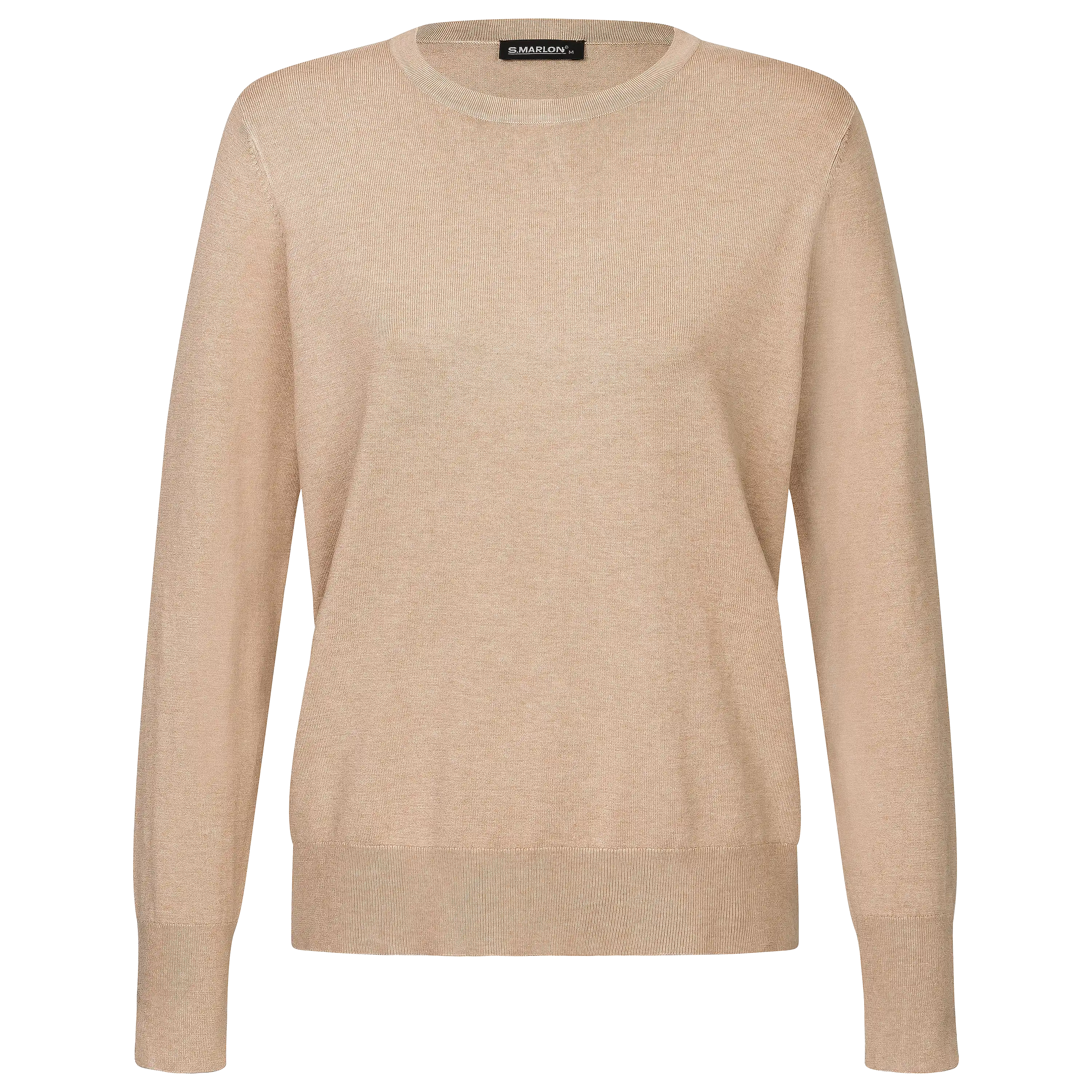 Beigefarbener Damenpullover von S.MARLON für professionelle Produktfotografie. Hochwertige Textilfotografie für Bekleidung von PRO-ducto GmbH.