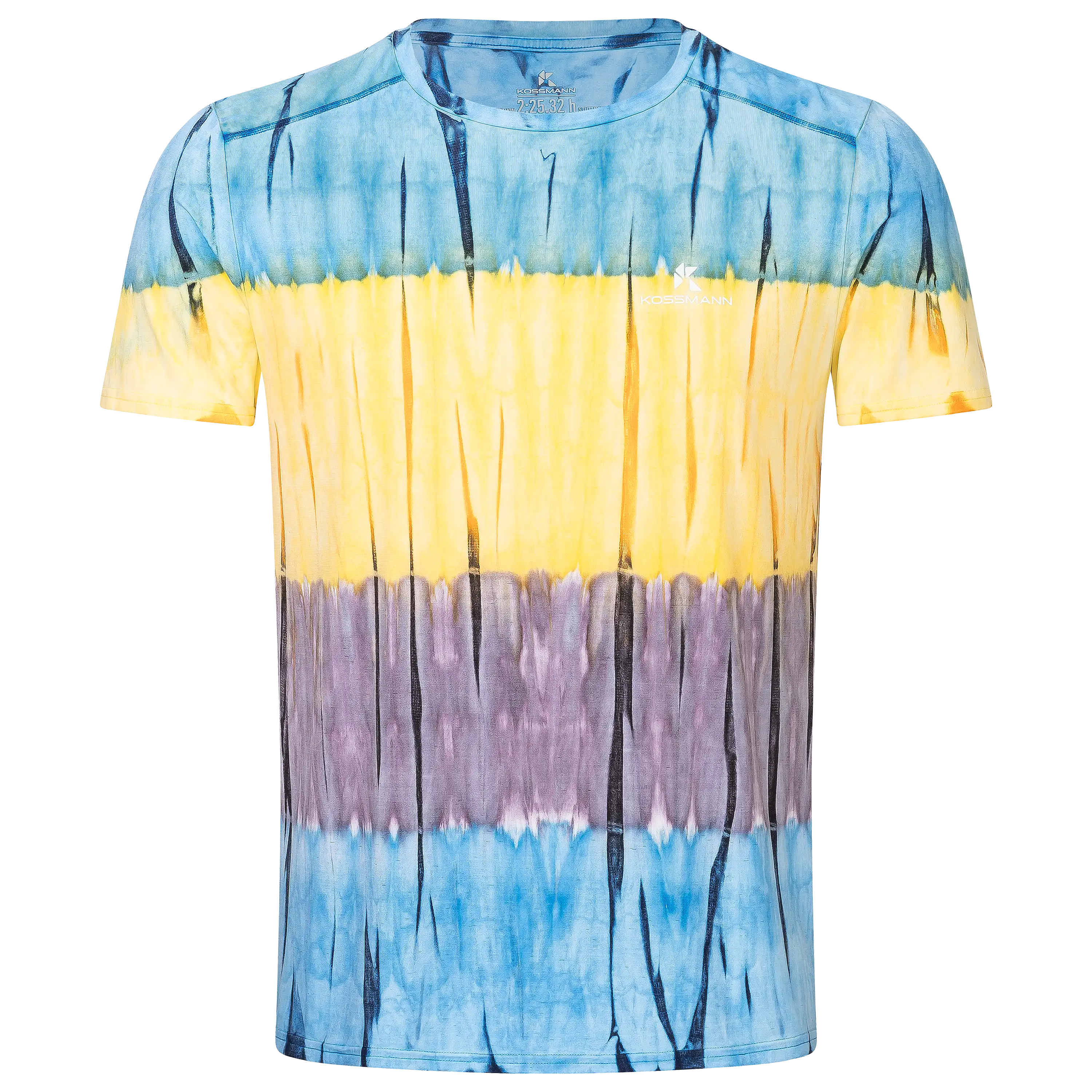 Professionelle Produktfotografie eines bunt gestreiften Kossmann T-Shirts für die Textilfotografie von PRO-ducto.