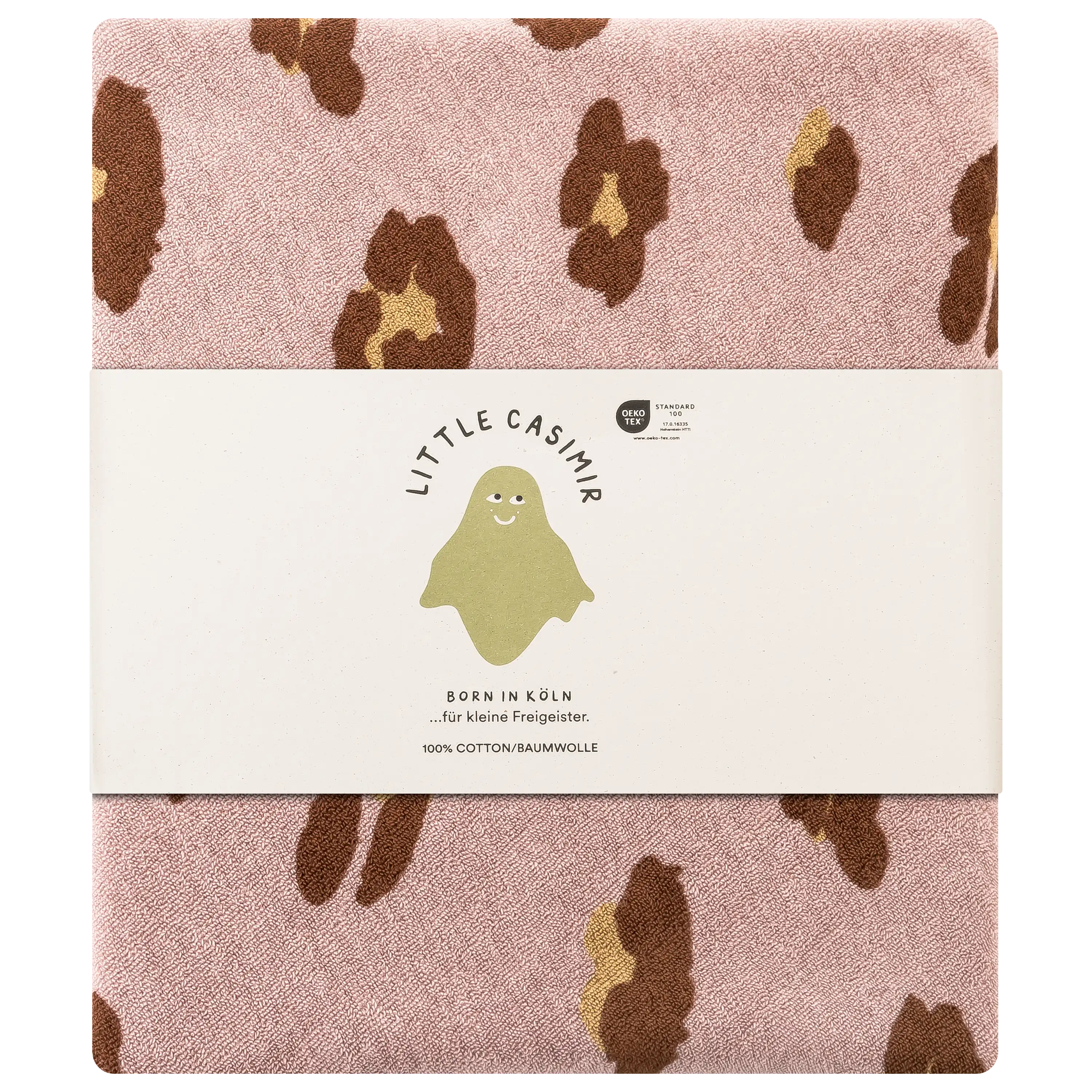 Little Casimir Textil mit Leopardenmuster für professionelle Produktfotografie von PRO-ducto GmbH in Köln.