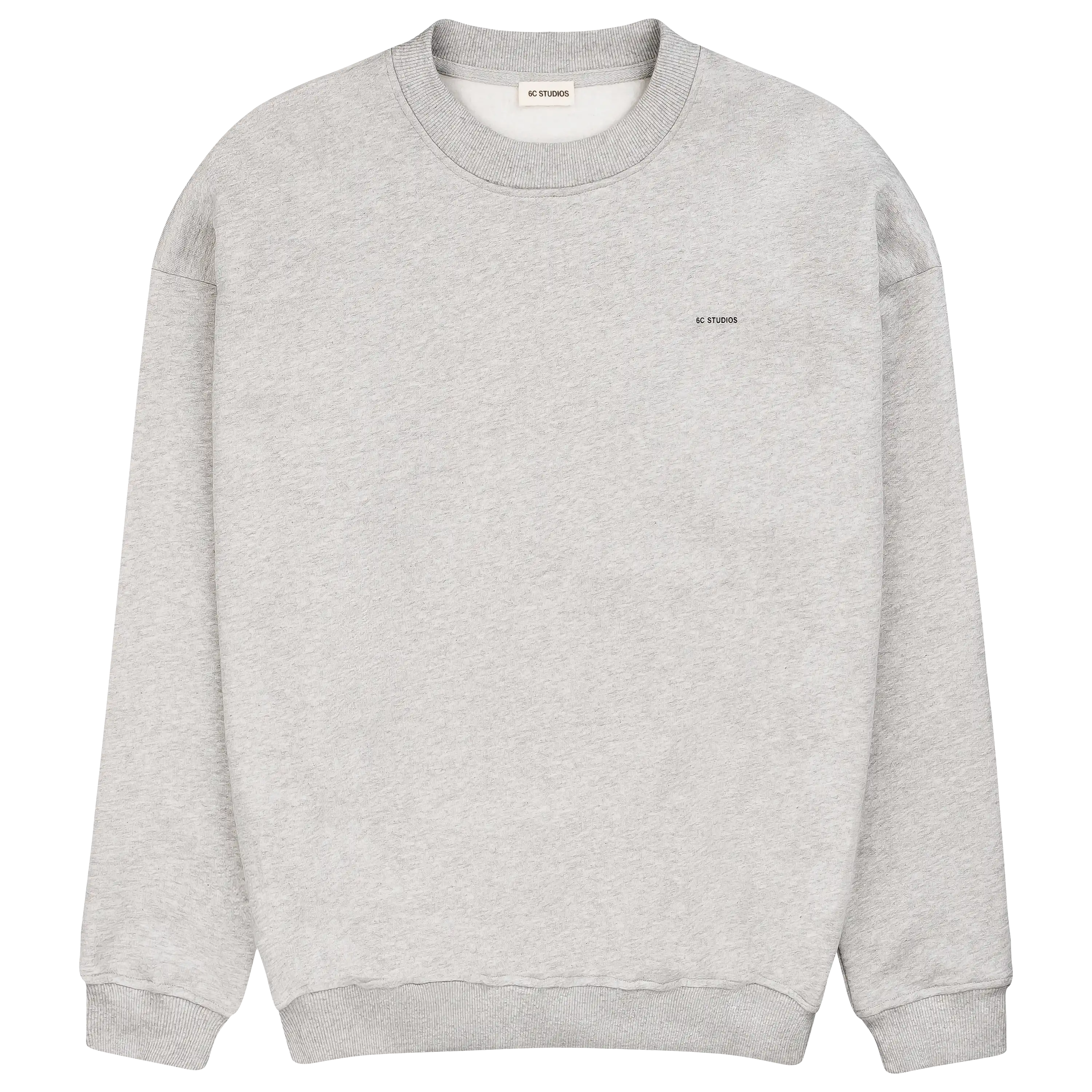 Grauer 6C Studios Sweatshirt für professionelle Produktfotografie. Hochwertige Textilfotografie von PRO-ducto GmbH für Bekleidung und Produktbilder.