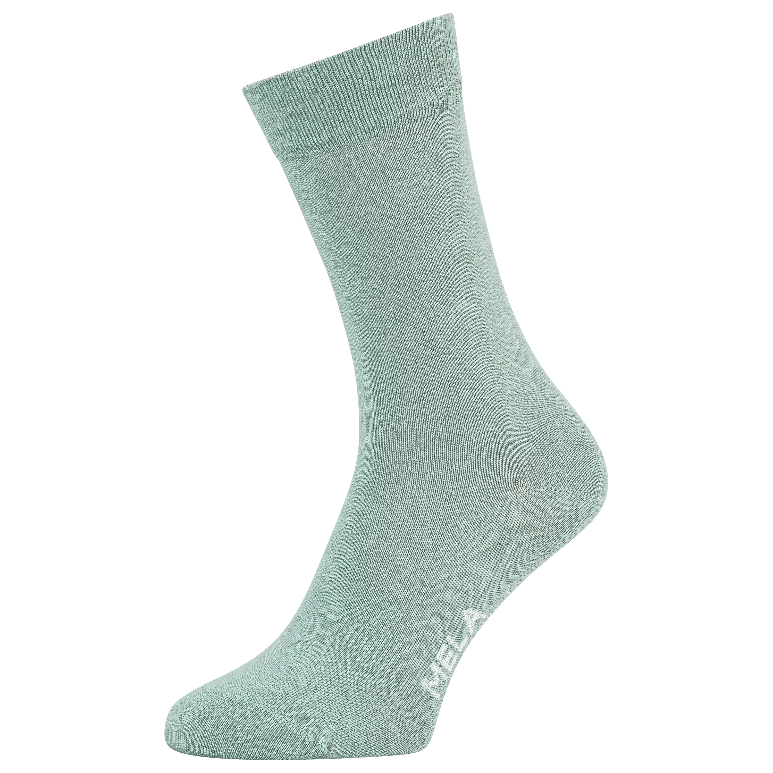 Professionelle Produktfotografie von einer hellgrünen MELA Socke. Lassen Sie bei PRO-ducto GmbH Ihre Bekleidung fotografieren für hochwertige Produktbilder.