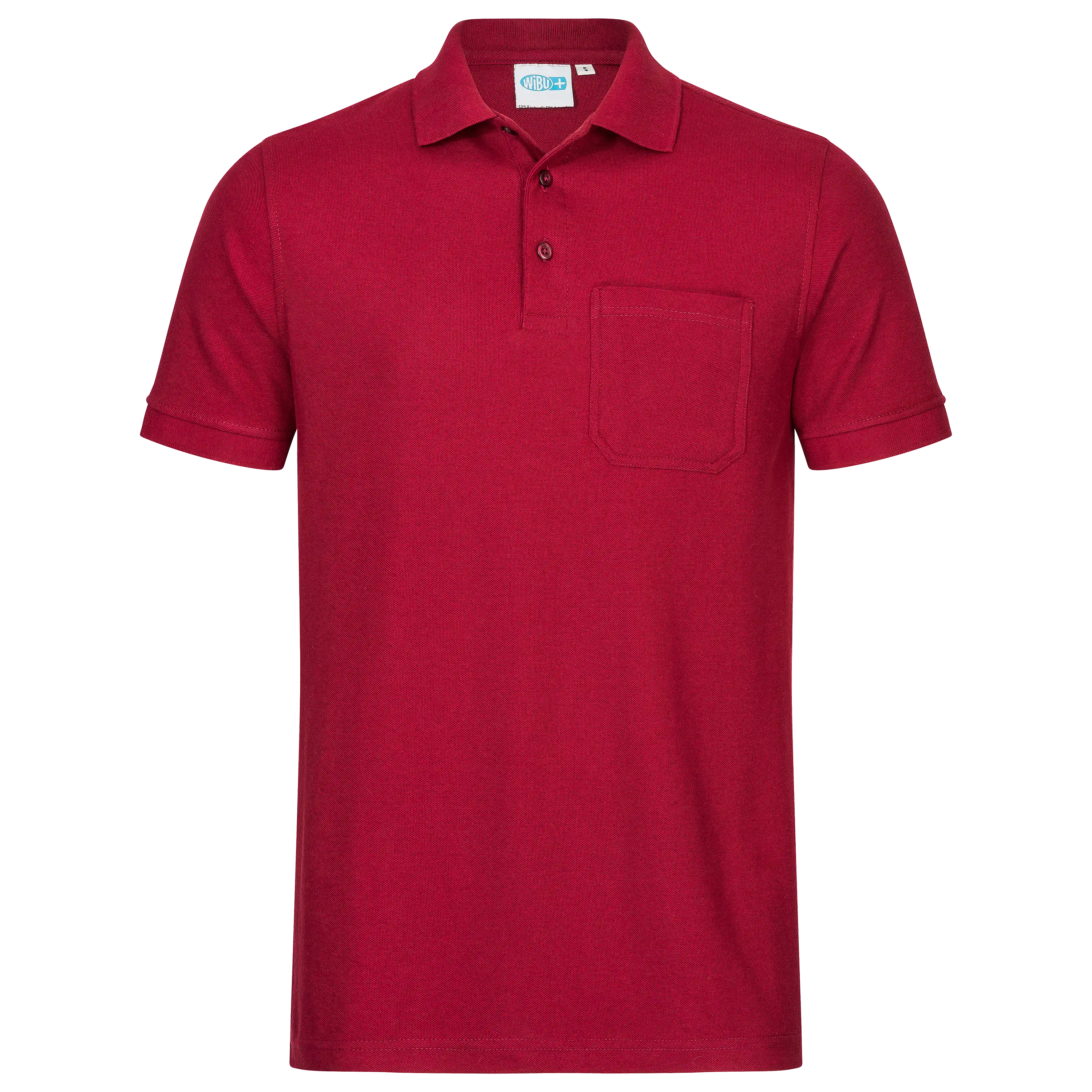 Rotes Poloshirt von PRO-ducto GmbH für professionelle Produktfotografie von Kleidung mit Brusttasche.