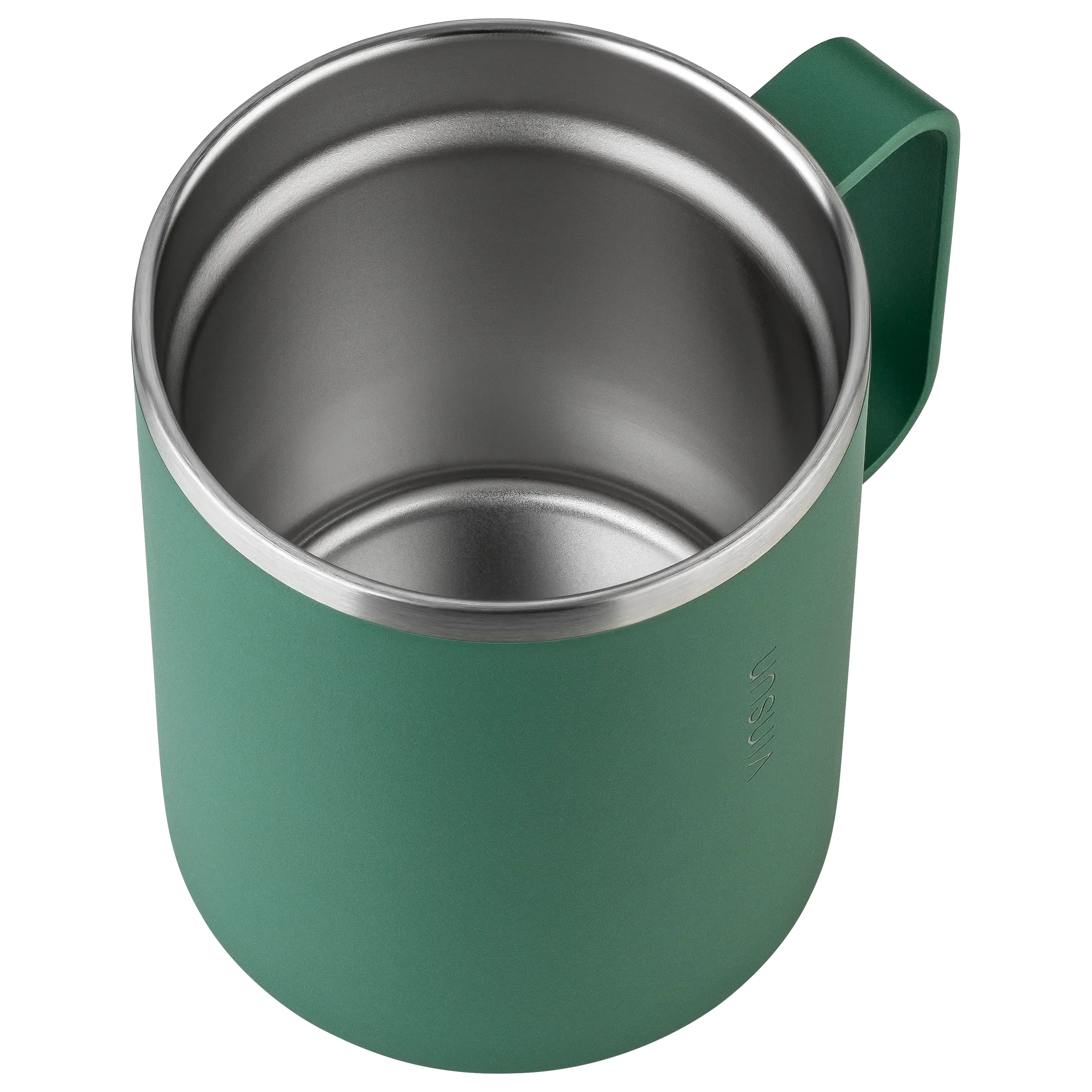 Grüner Edelstahlbecher von PRO-ducto GmbH für professionelle Produktfotos und hochwertige Produktbilder erstellen.