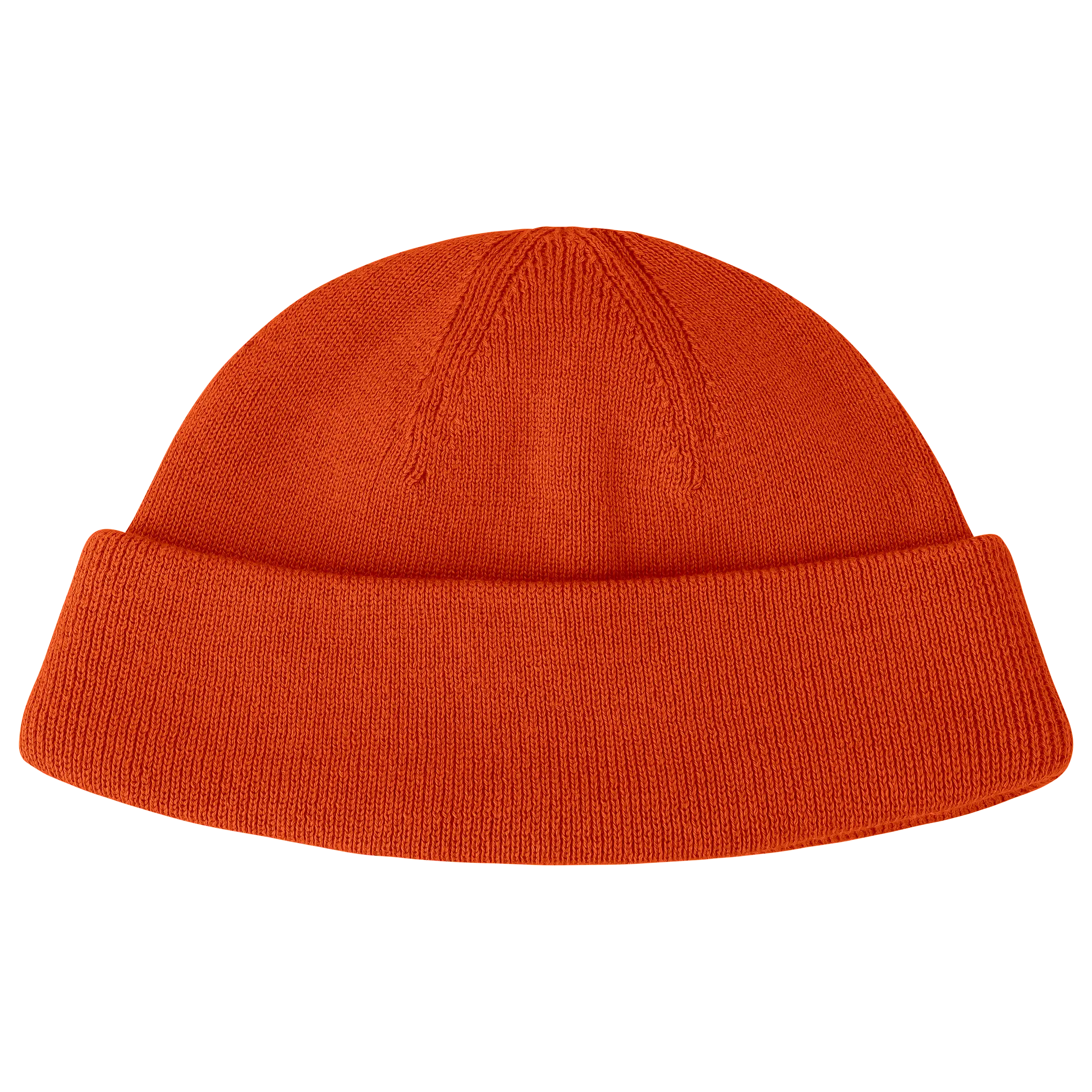 Professionelle Produktfotografie als Freisteller: Eine orangefarbene Strickmütze. Hochwertige Produktbilder erstellen lassen für mehr Sichtbarkeit. PRO-ducto GmbH