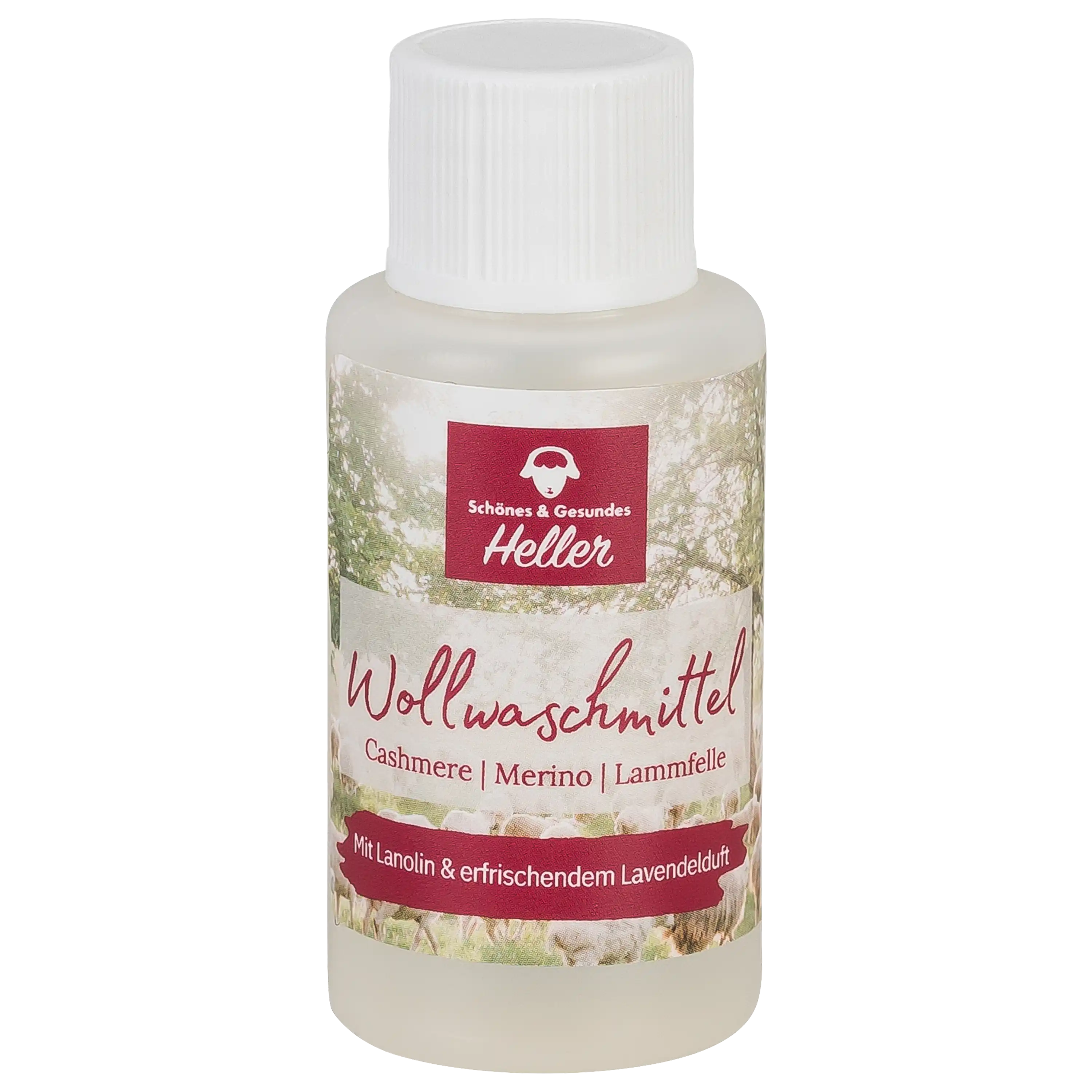 Professionelle Produktfotografie: Eine Flasche Heller Wollwaschmittel für Textilpflege von PRO-ducto GmbH.