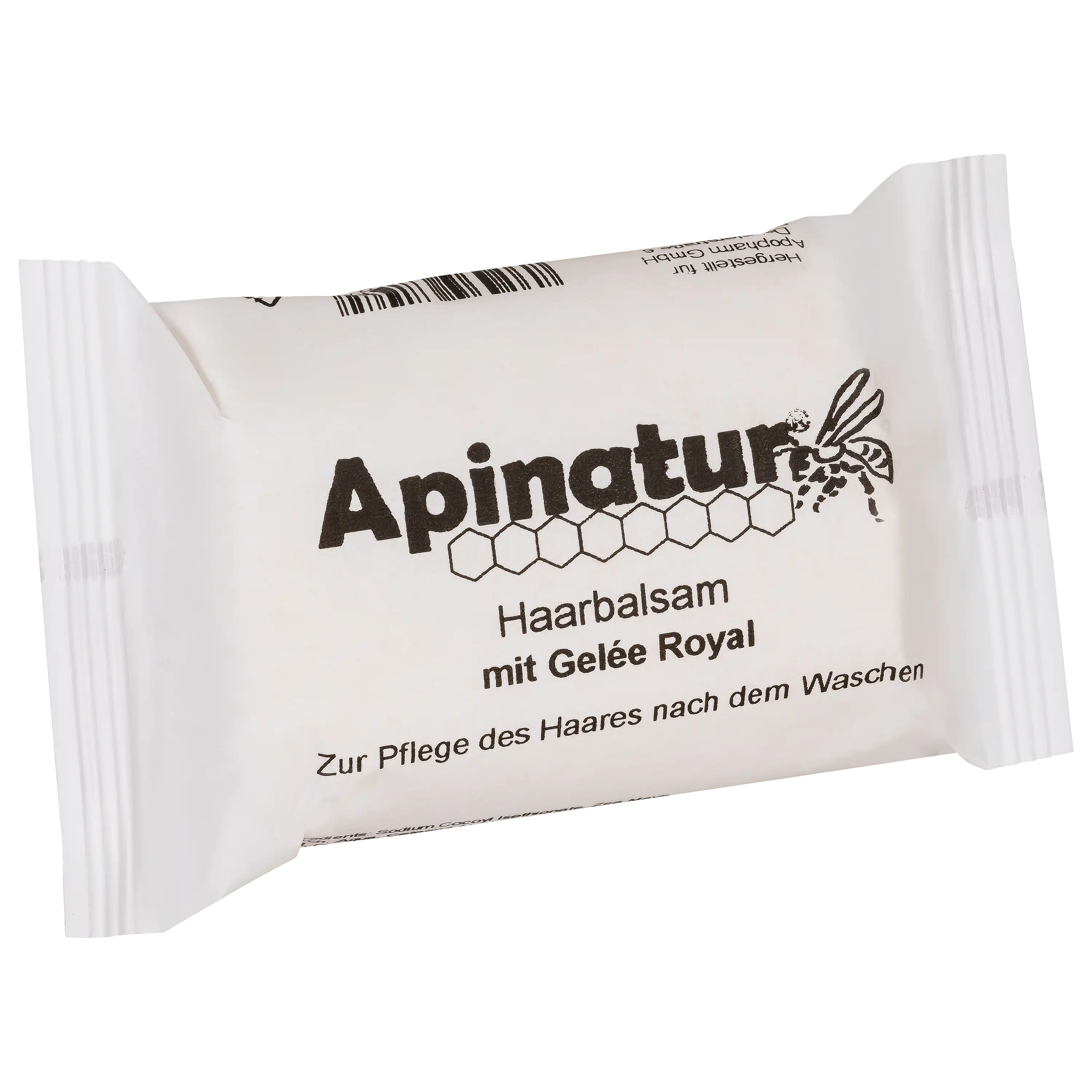 Weiße Verpackung von Apinatur Haarbalsam mit Gelée Royal für professionelle Produktfotos von PRO-ducto GmbH.