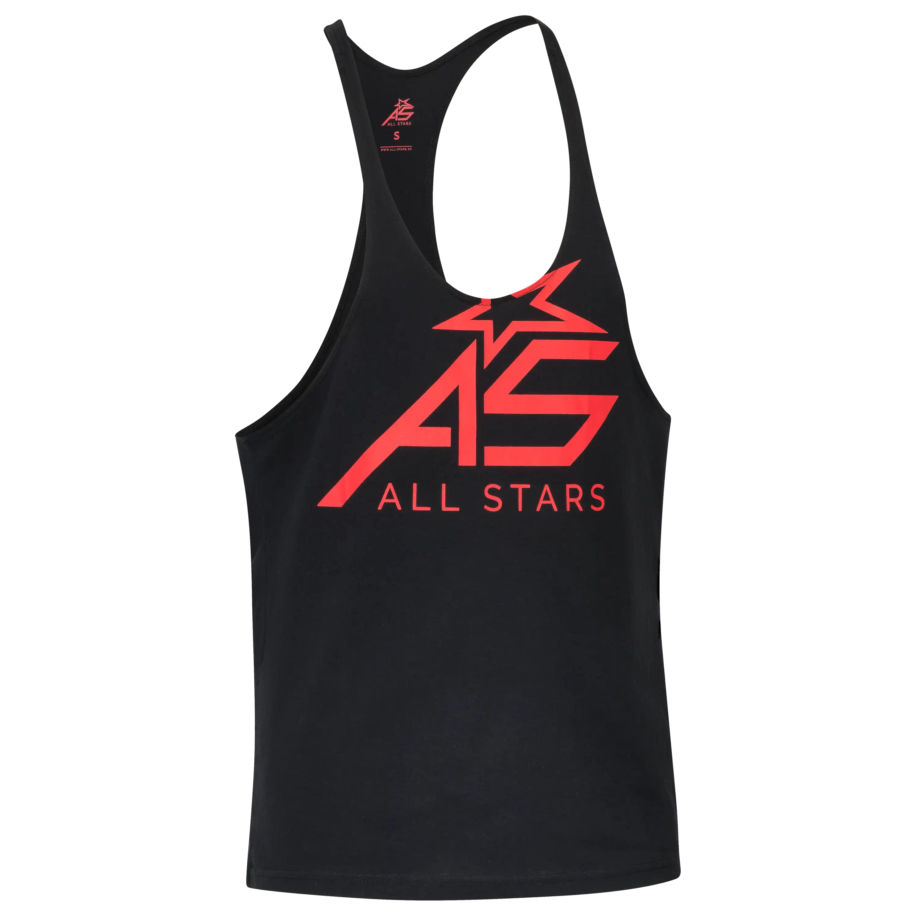 Schwarzes All Stars Tanktop für die professionelle Produktfotografie von PRO-ducto GmbH. Ideal, wenn Sie Bekleidung fotografieren lassen möchten.