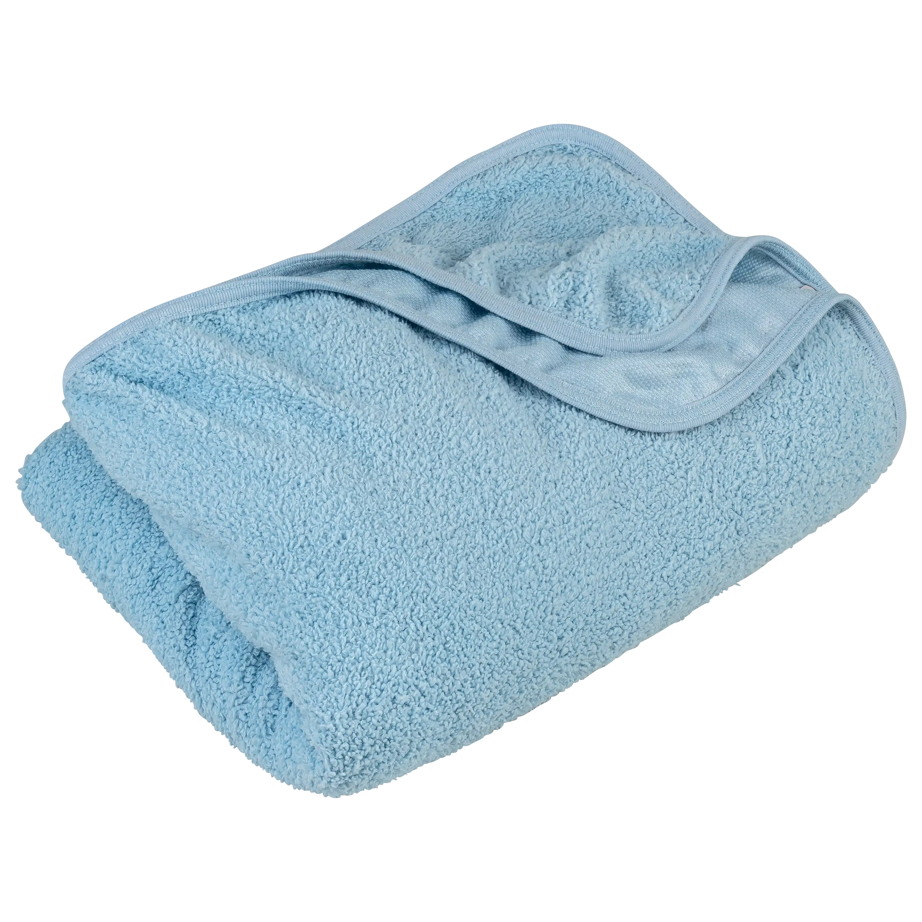Hellblaue, weiche Babydecke aus Frottee für professionelle Produktfotos von PRO-ducto GmbH in Textilfotografie.