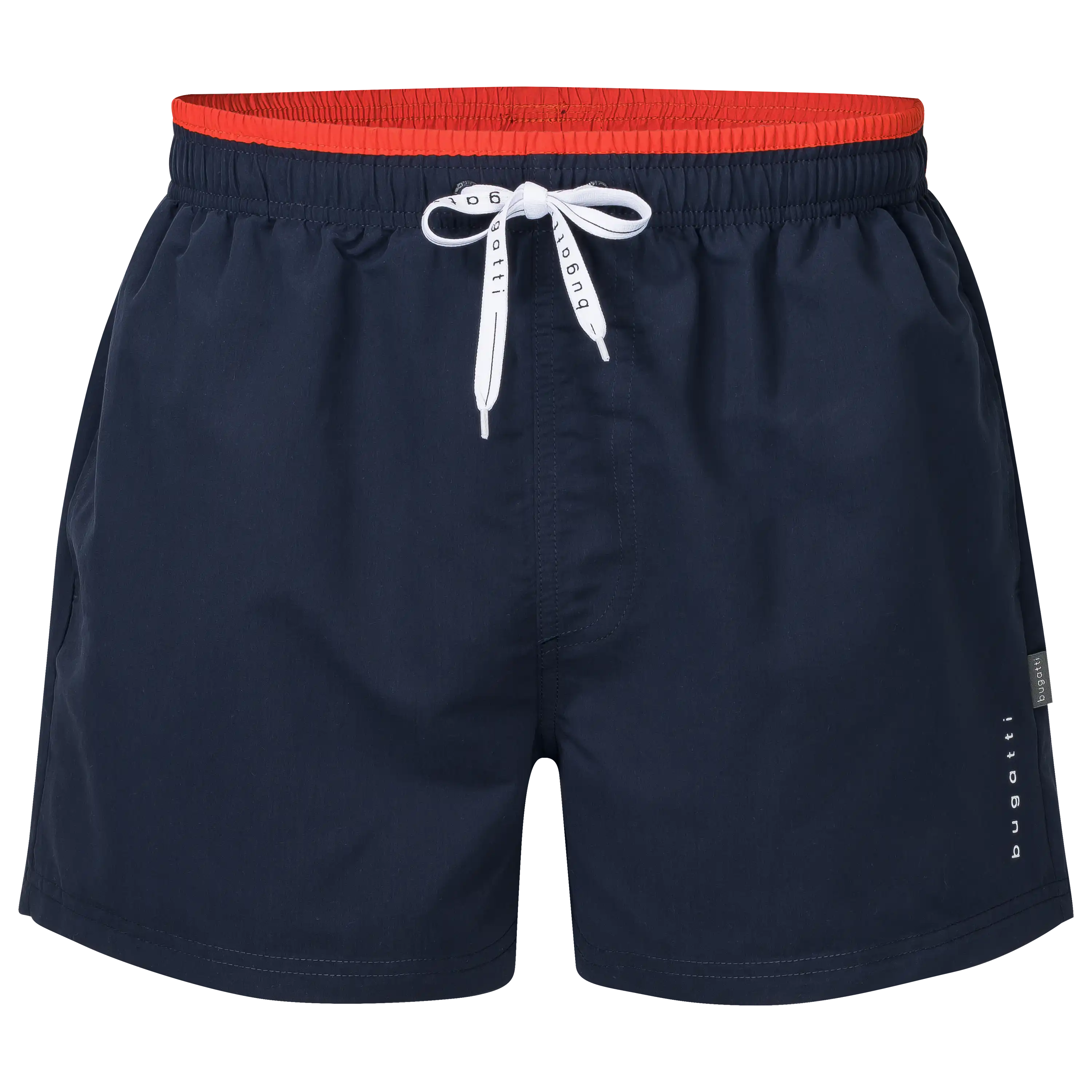Dunkelblaue Bugatti Badehose als Freisteller für Produktfotografie. Professionelle Hollowman Fotografie, um hochwertige Produktbilder erstellen lassen. PRO-ducto GmbH