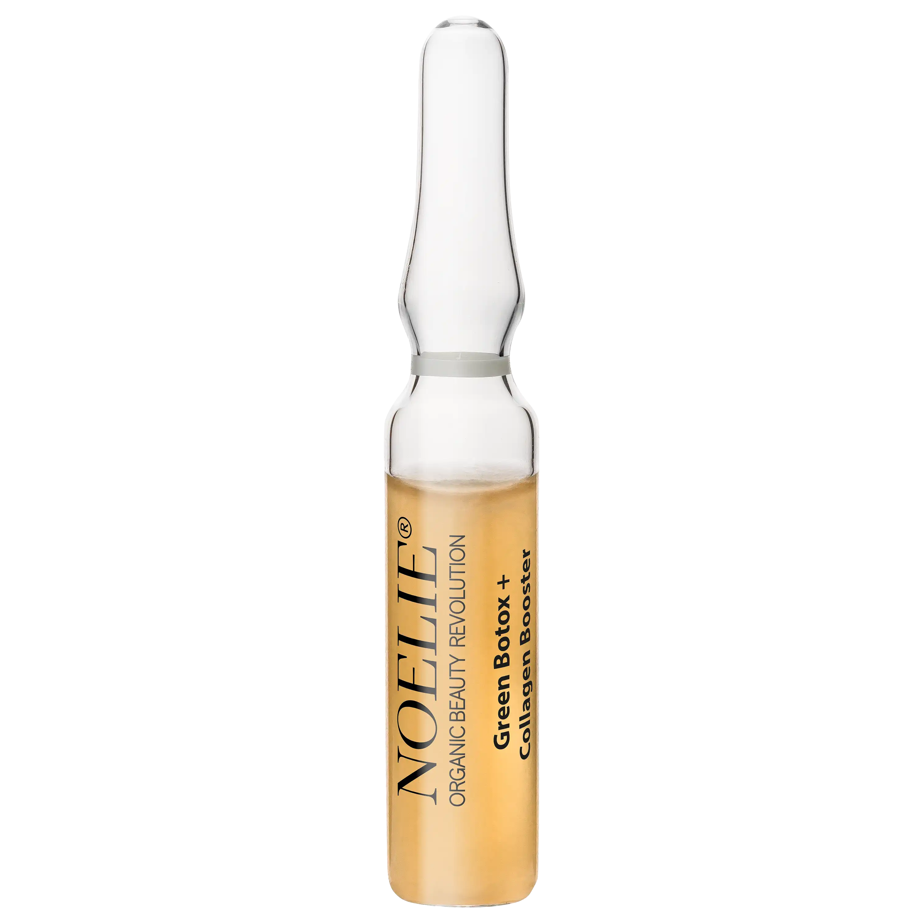 Eine NOELIE Green Botox + Collagen Booster Ampulle für professionelle Produktfotos von PRO-ducto GmbH.