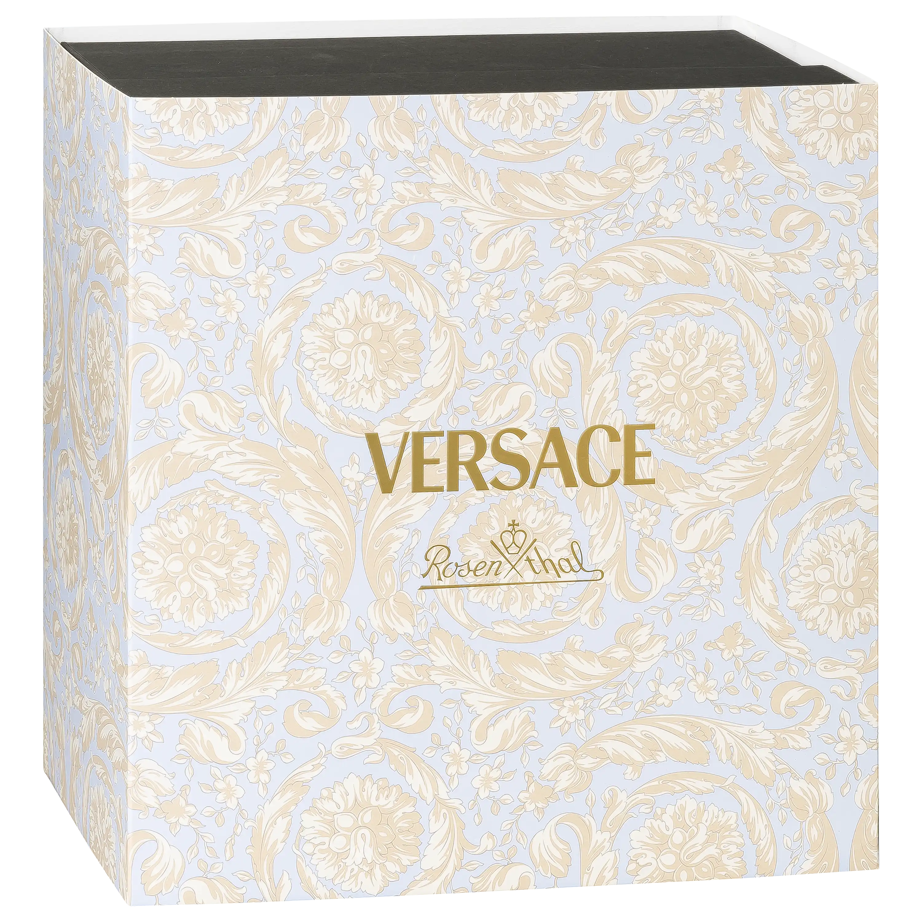 Eine edle Versace Rosenthal Geschenkbox mit floralem Muster für professionelle Produktfotos von PRO-ducto GmbH.
