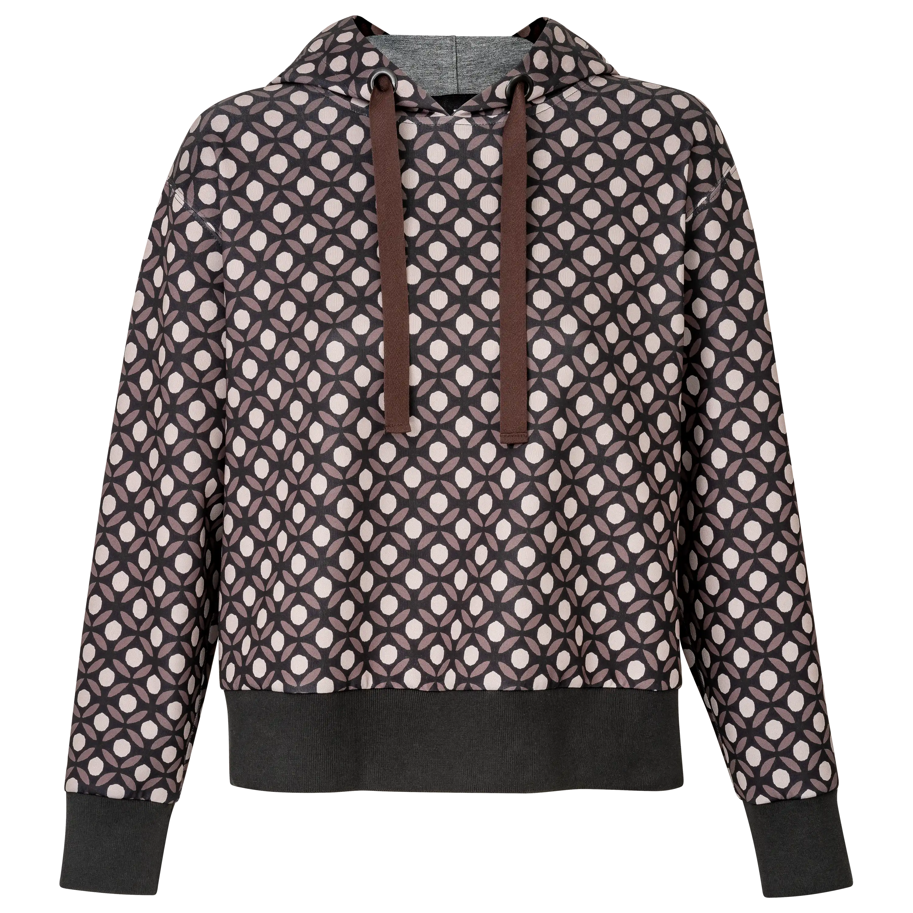 Professionelle Produktfotografie eines gemusterten Hoodies von PRO-ducto GmbH. Ideal, wenn Sie Bekleidung fotografieren lassen und Textilfotografie suchen.