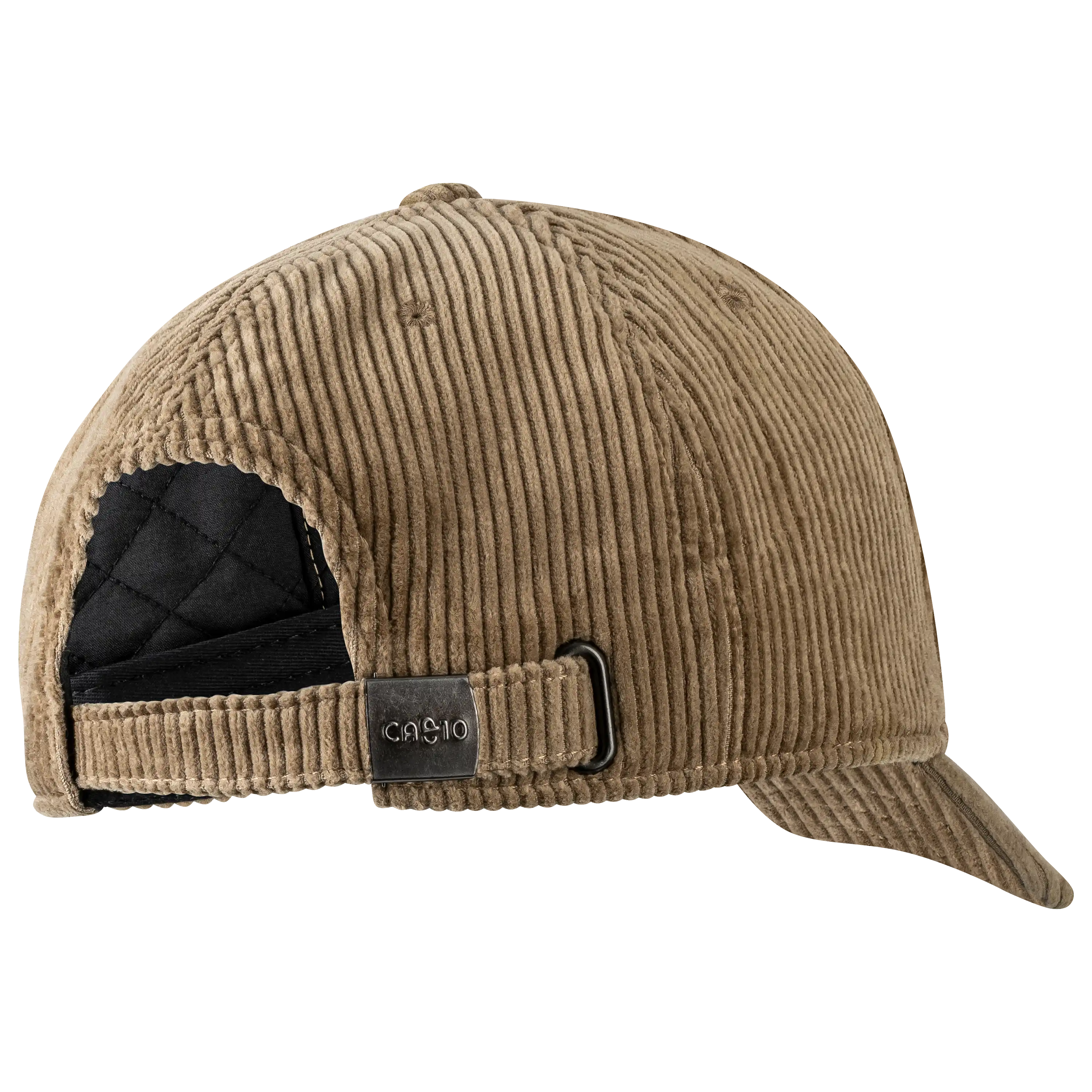 Professionelle Produktfotografie einer beigen Cord-Cap als Freisteller. Hochwertige Textilfotografie für Produktbilder, ideal für Bekleidung. PRO-ducto GmbH