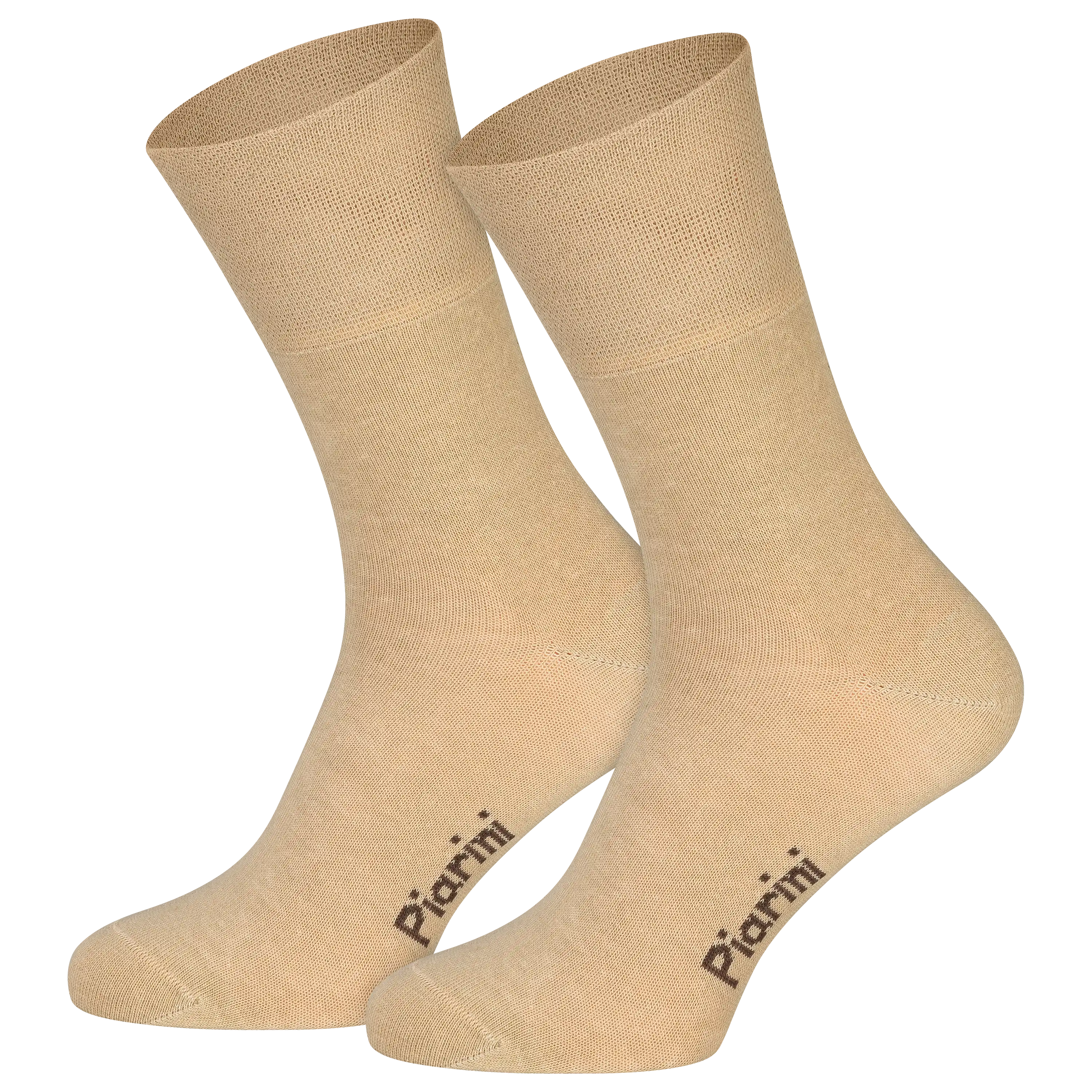 Professionelle Produktfotografie von beigen Piarini Socken. Lassen Sie Ihre Bekleidung bei PRO-ducto GmbH für hochwertige Produktbilder professionell ablichten.