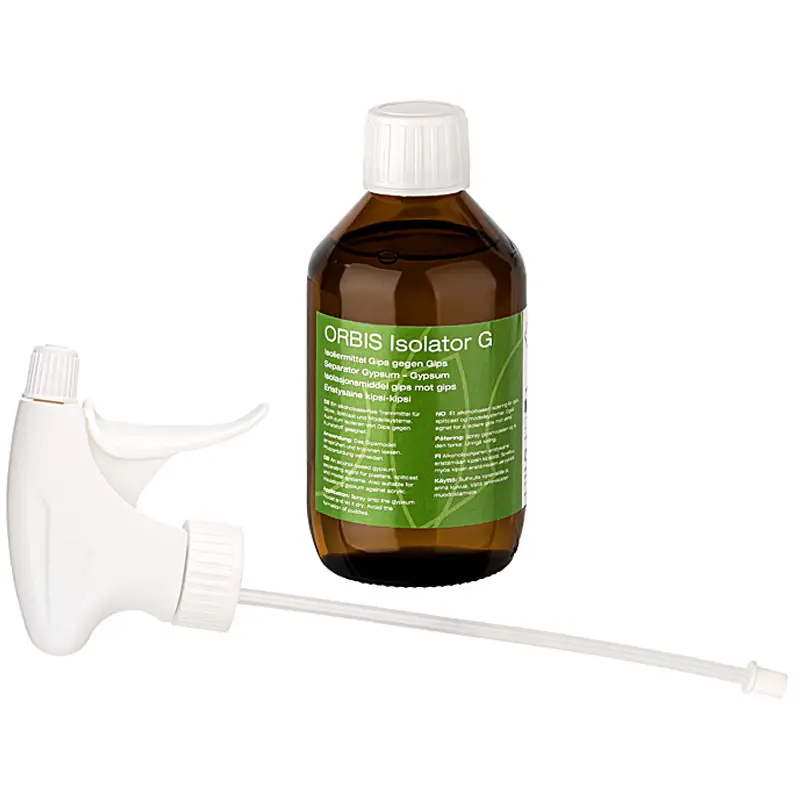Produktfoto Pumpsprühflasche aus Glas Sprühkopf daneben