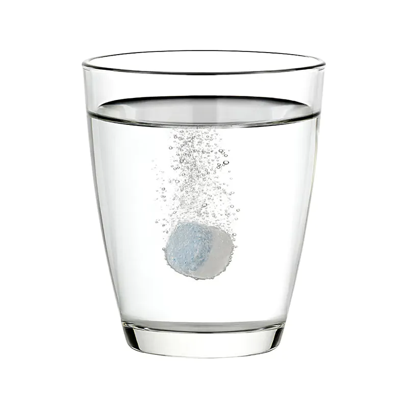 Tablette in Wasserglas