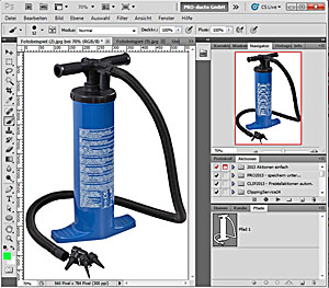 Standard-Produktfoto mit Pfadfreisteller Produktfoto Luftpumpe mit Freisteller